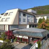 中庭を望む石造り露天風呂 錦の湯 地本屋